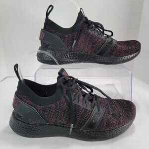 Puma Nrgy Womens 8 Knit Sneakers Black Purple‎ Athletic Running Shoes Athleisure